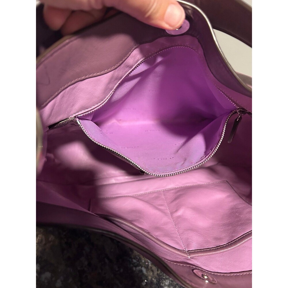 Coach Nomad Hobo Purse Purple Leather Shoulder Bag 36026 - Picture 9 of 11